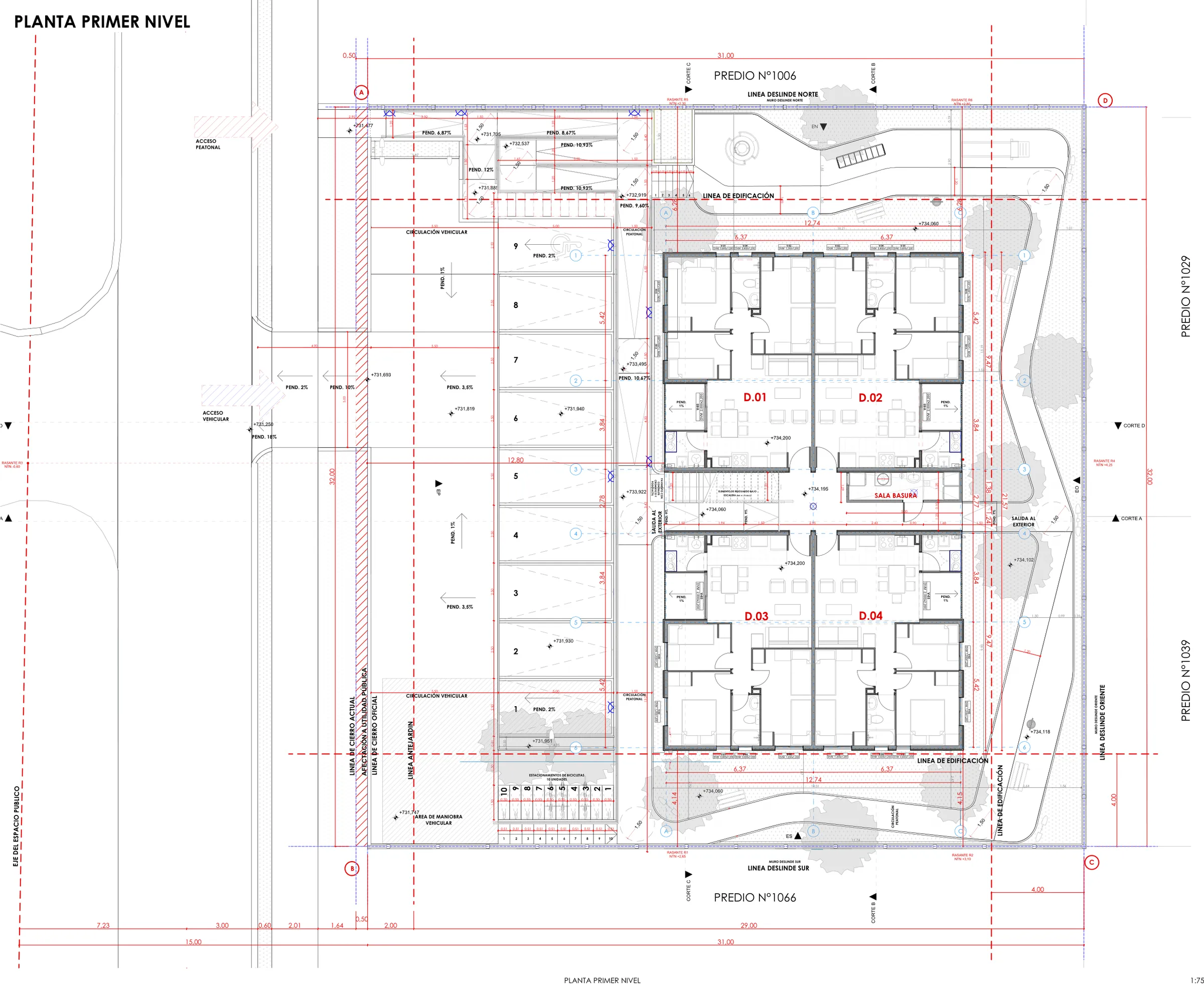 DS49: Las Perdices 1030 — Planta primer nivel