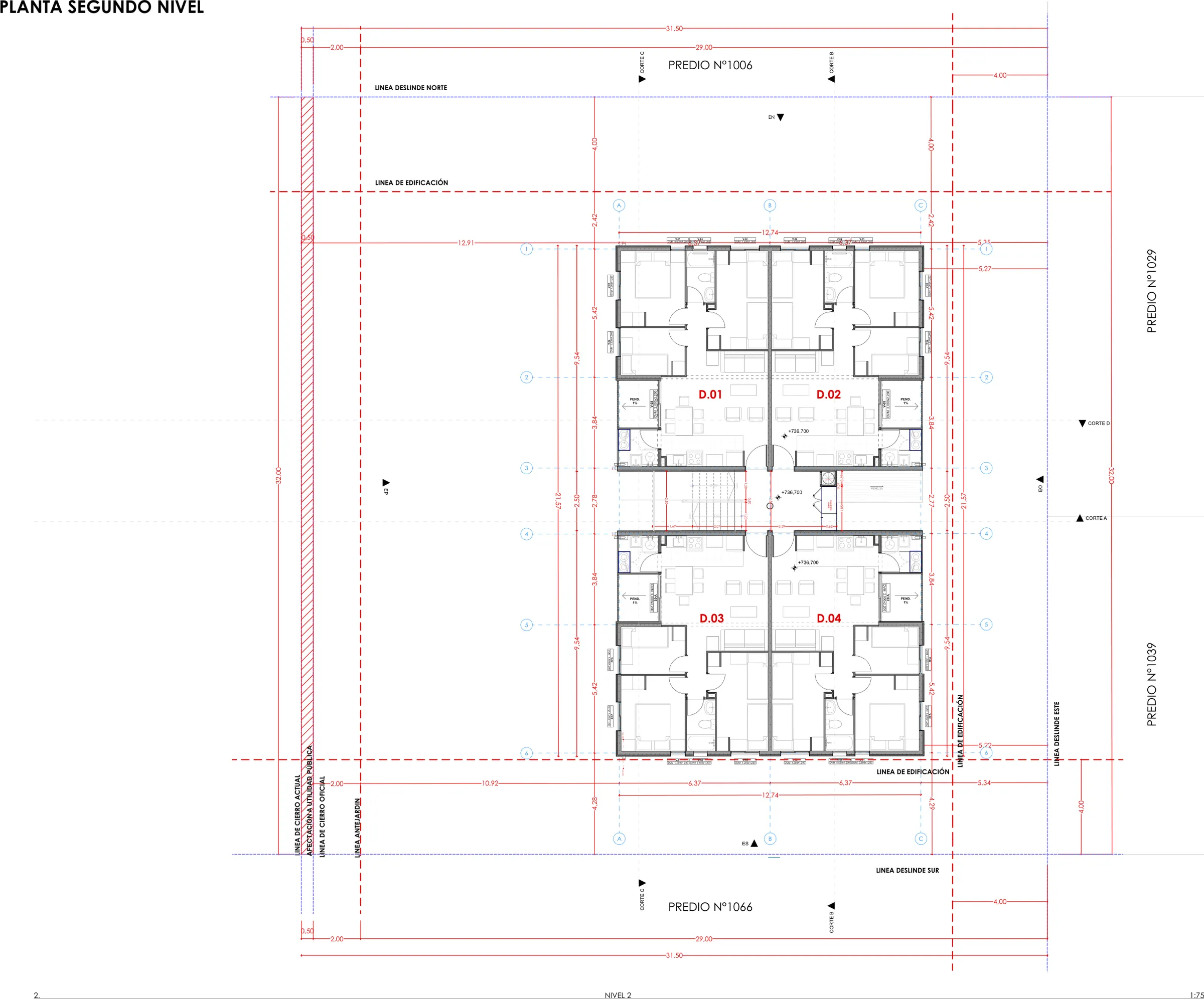 DS49: Las Perdices 1030 — Planta segundo nivel