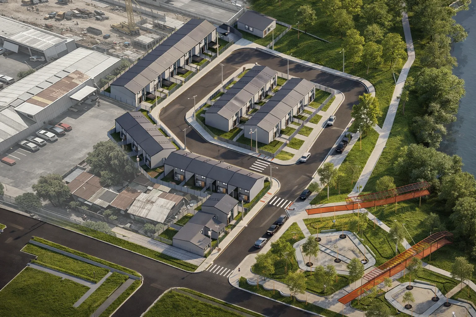 Tres Pascualas: parque y edificación — Axonométrica del CNT 1